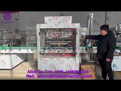 2091 M19 Kazakistan Macchina di riempimento a flusso per gravità in acciaio inossidabile a 6 stazioni in linea retta