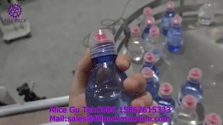 2251 J18 Bottiglia di plastica con tappo a vite di tipo diviso lineare Riempimento a pistone autoadescante a 6 stazioni Ca a 4 ruote