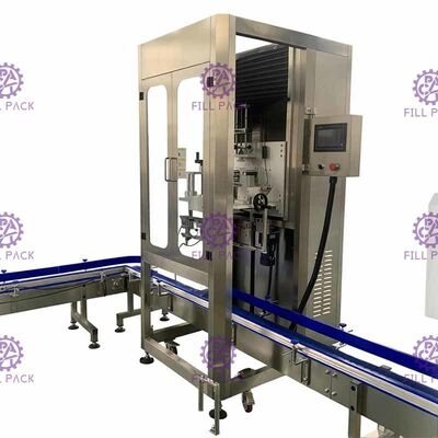 Macchina d'etichettatura dell'etichettatore di gallone del singolo collo capo automazione completa 300BPM