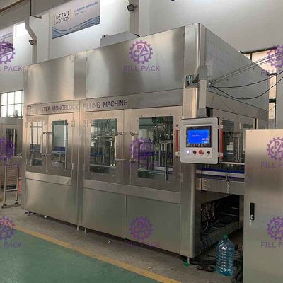 6 acqua potabile lineare delle teste 600BPH che imbottiglia il touch screen di Mchine con la capsulatrice