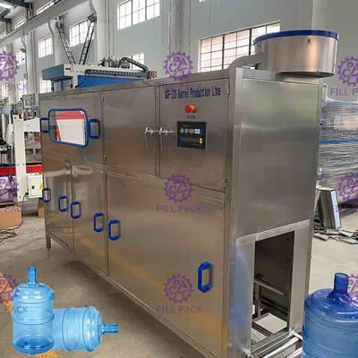 Barilotto di plastica attrezzatura automatica di involucro restringibile della macchina di rifornimento dell'acqua da 5 galloni