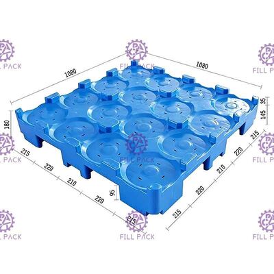 Su misura colori un pallet di plastica riciclato inferiore di 5 strati per una bottiglia di acqua da 5 galloni