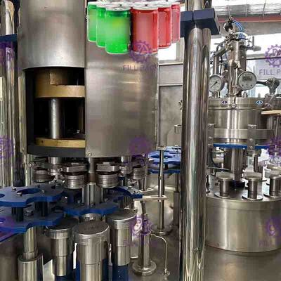 10000CPH 6 teste d'imballaggio liquide compatte Tin Can Seamer automatico