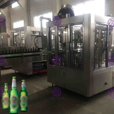attrezzatura di coperchiamento di riempimento di lavaggio delle bottiglie della bevanda della macchina di rifornimento della birra di 2000BPH Full Auto