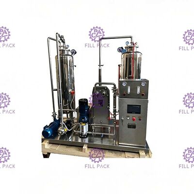 Doppio carro armato con la pianta carbonatante dello scambiatore del piatto per il miscelatore 1500L/H di CO2