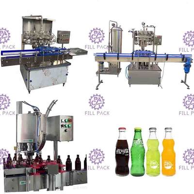 Linea gassosa tappo corona 1000BPH della macchina di rifornimento della bevanda della bevanda molle della bottiglia di vetro