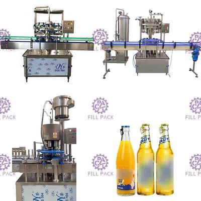 3000BPH ha carbonatato la macchina di rifornimento della bevanda/la bottiglia di vetro della bibita che tira Ring Cap