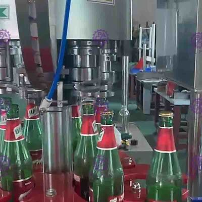 Tappatrice della corona della bottiglia delle teste di industriale 6, attrezzatura di sigillamento della bottiglia del tappo corona
