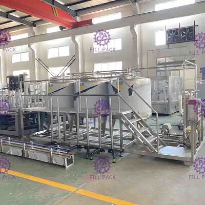 Il litchi mescolato Juice Preparation Equipment Plant System del tè 3000L/H della bevanda ha condito
