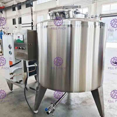 tipo orizzontale di raffreddamento diretto del serbatoio del rivestimento del sistema SUS304 del frigorifero del latte fresco 6000L