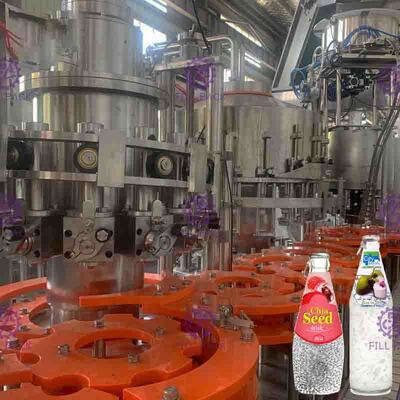 3 automatici in 1 granello Juice Beverage Filling Equipment arancio della polpa con tirata Ring Cap