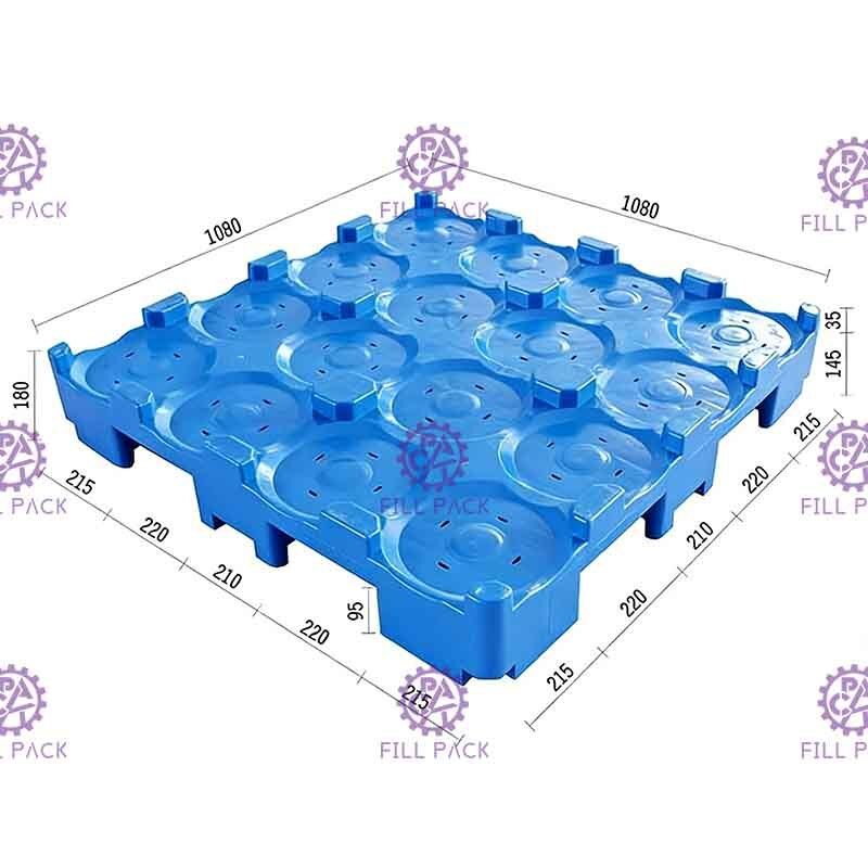 Su misura colori un pallet di plastica riciclato inferiore di 5 strati per una bottiglia di acqua da 5 galloni