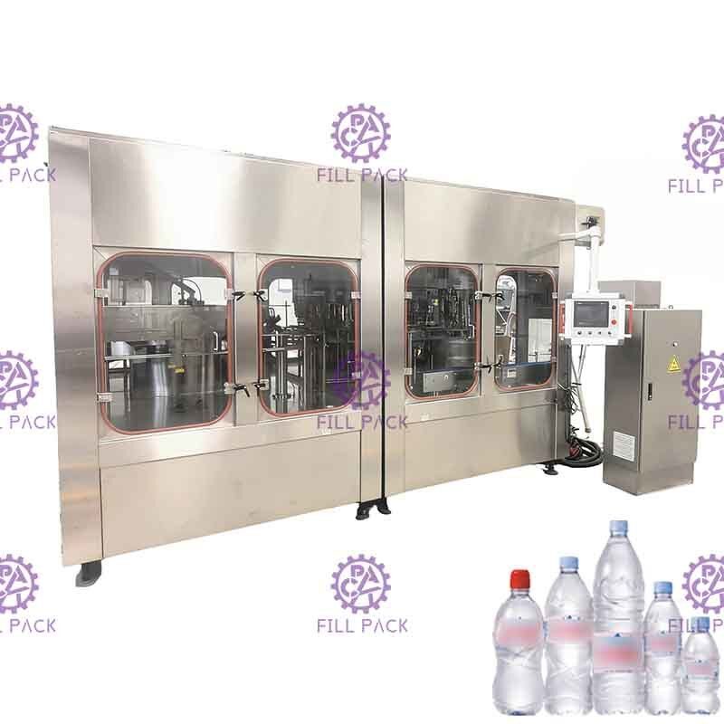 Acqua di bottiglia bevente pura dell'ANIMALE DOMESTICO 3 in 1 attrezzatura/impianti/macchina/sistema/linea della capsulatrice del riempitore della rondella di Monoblock