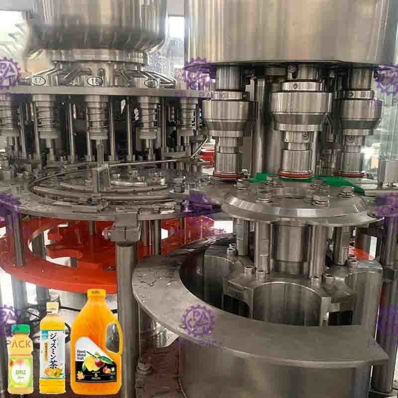 3 automatici in 1 piccola bottiglia di plastica Juice Hot Filling Machine/linea di produzione/stabilimento di imbottigliamento